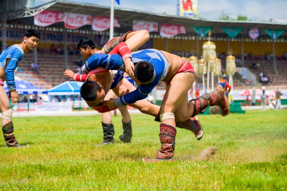 lutte mongole au Naadam